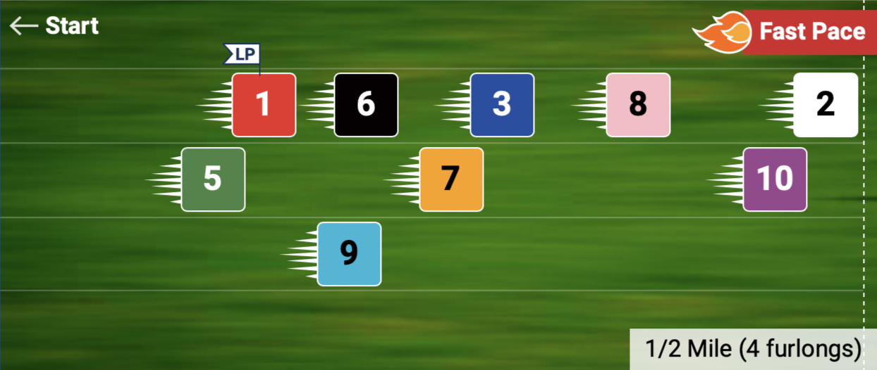 Belmont Gold Cup Pace Projector