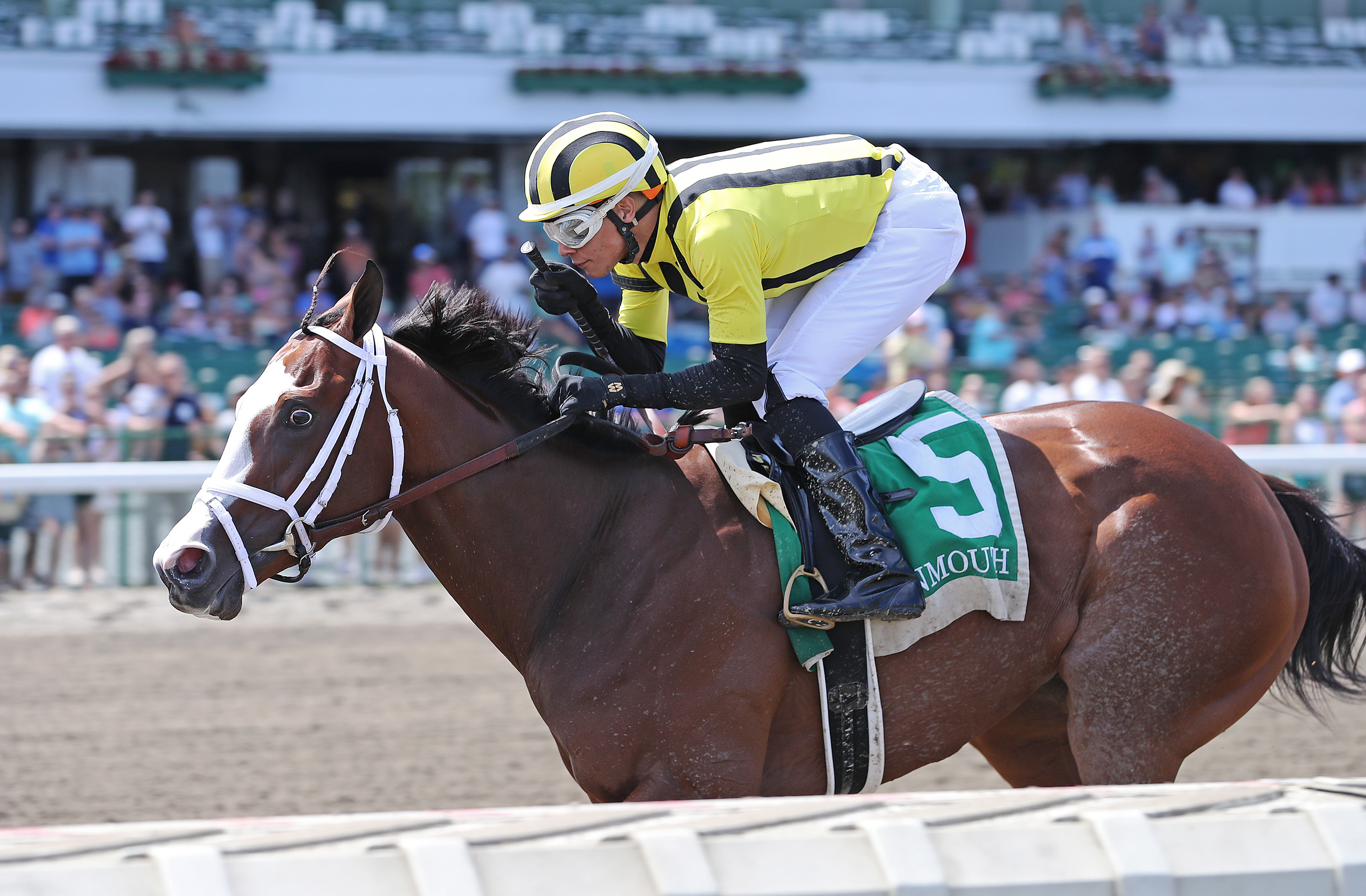 Shahama wins Monmouth Oaks 7-31-2022