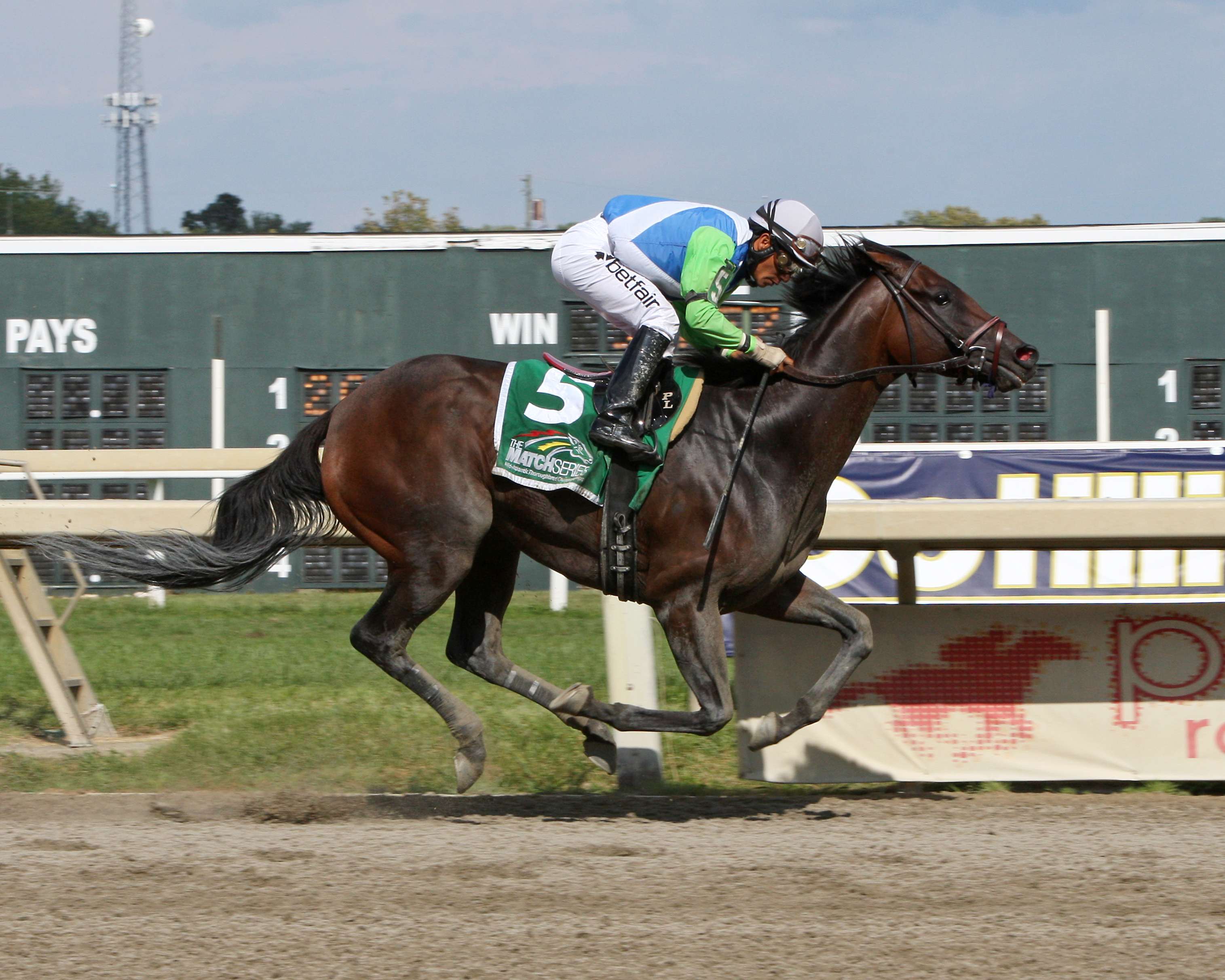 Chalon wins the 2019 Roamin Rachel Stakes