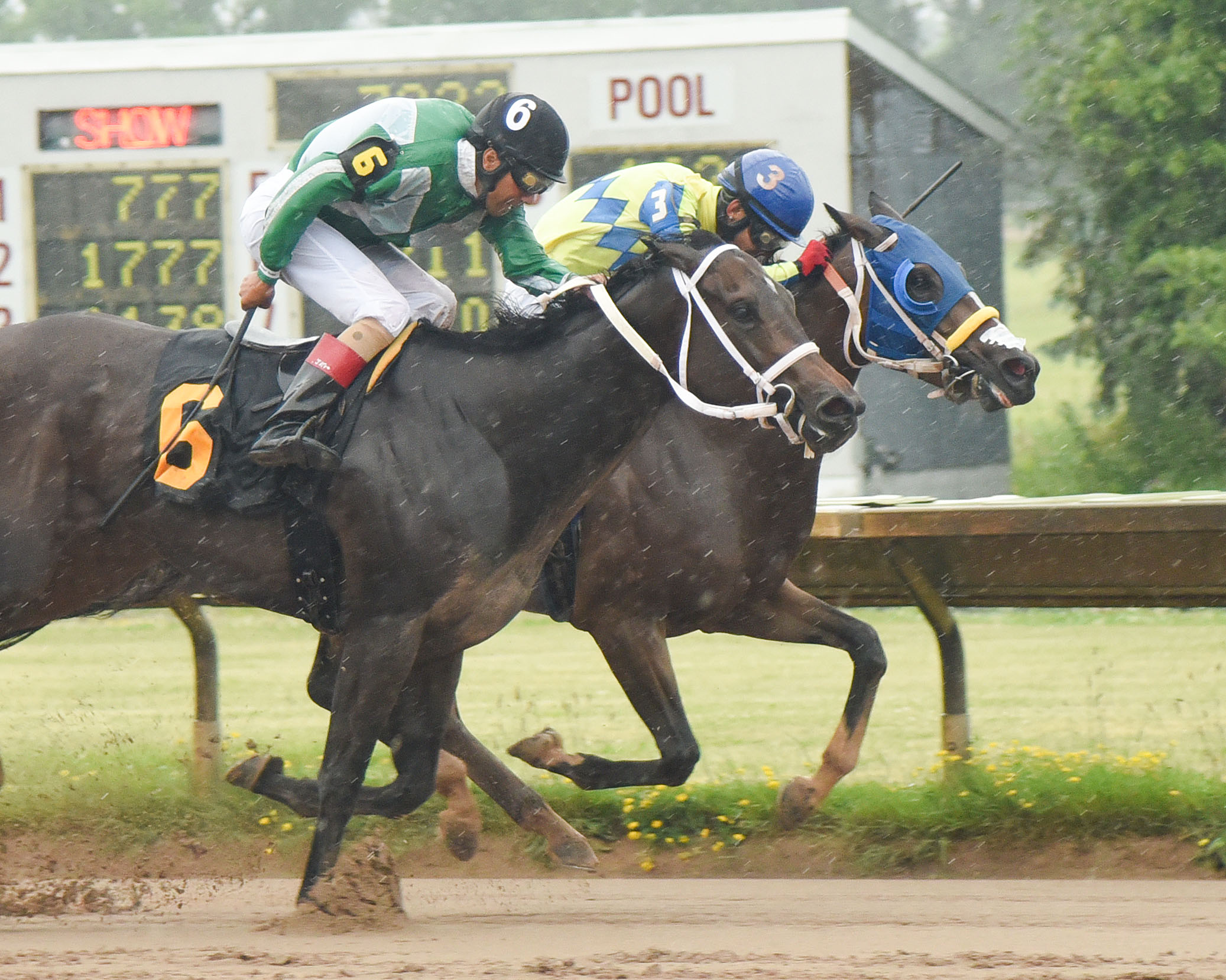 Crashing Connie (right) wins the 2018 Niagara Stakes