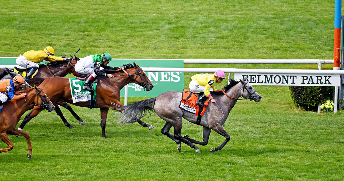 A Raving Beauty wins the 2018 Just a Game Stakes
