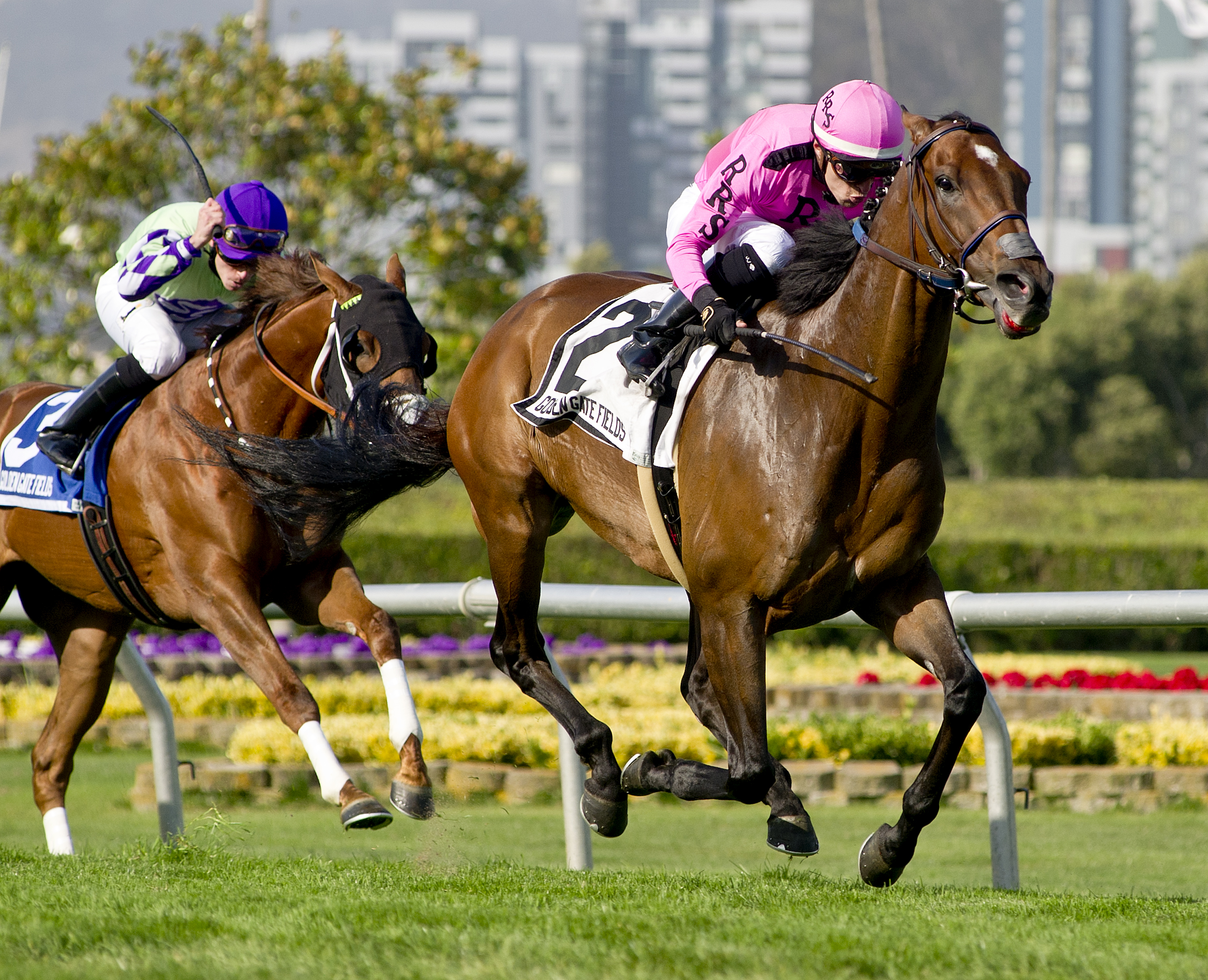 Alert Bay wins the 2018 Rolling Green Stakes