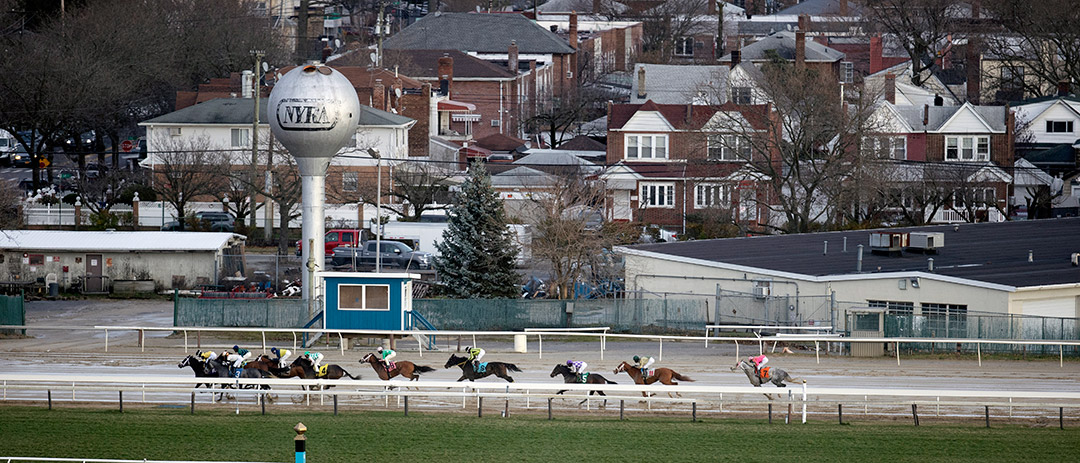 Racing at Aqueduct Racetrack, December 2020