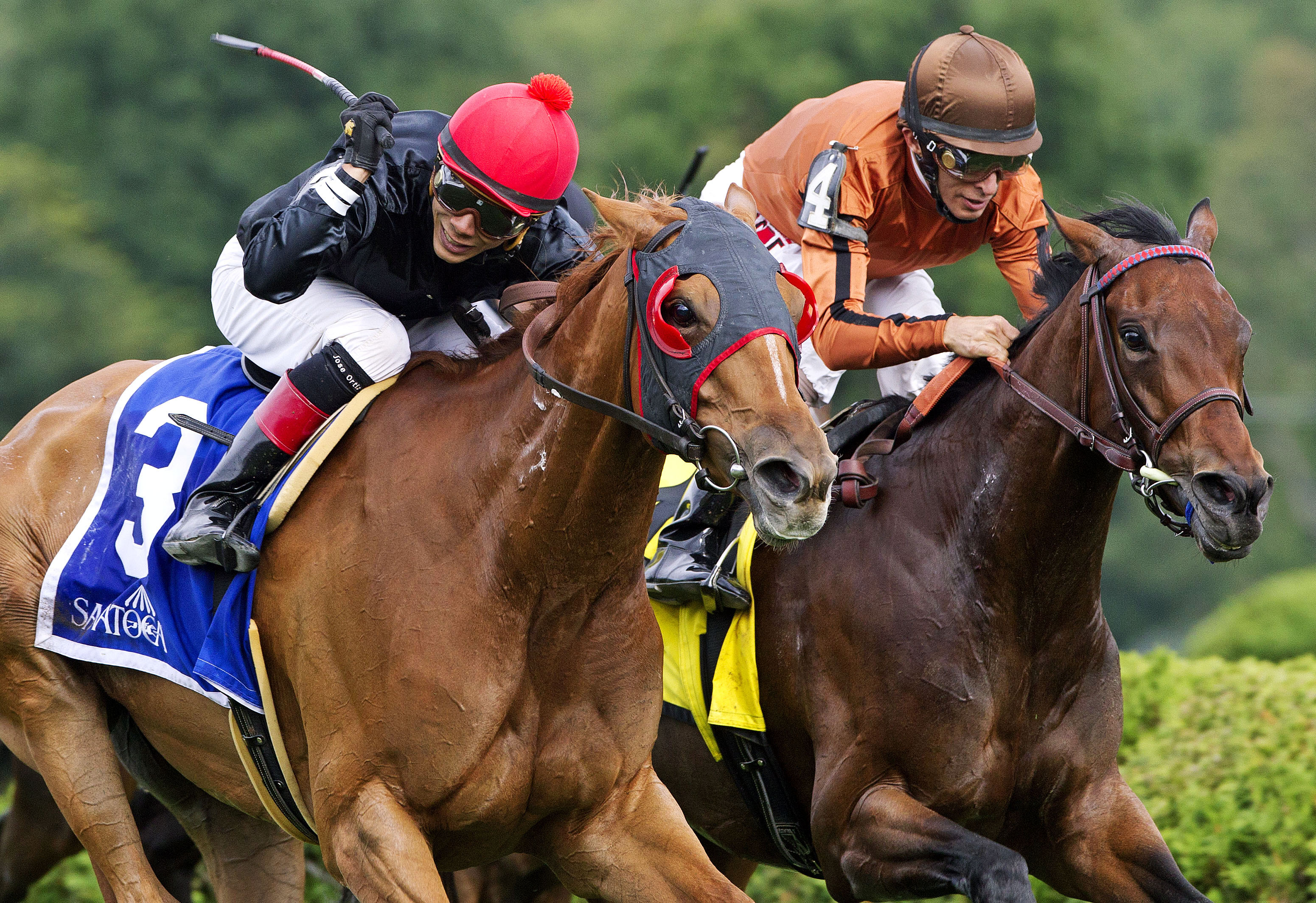 Abaco wins the Ballston Spa Stakes