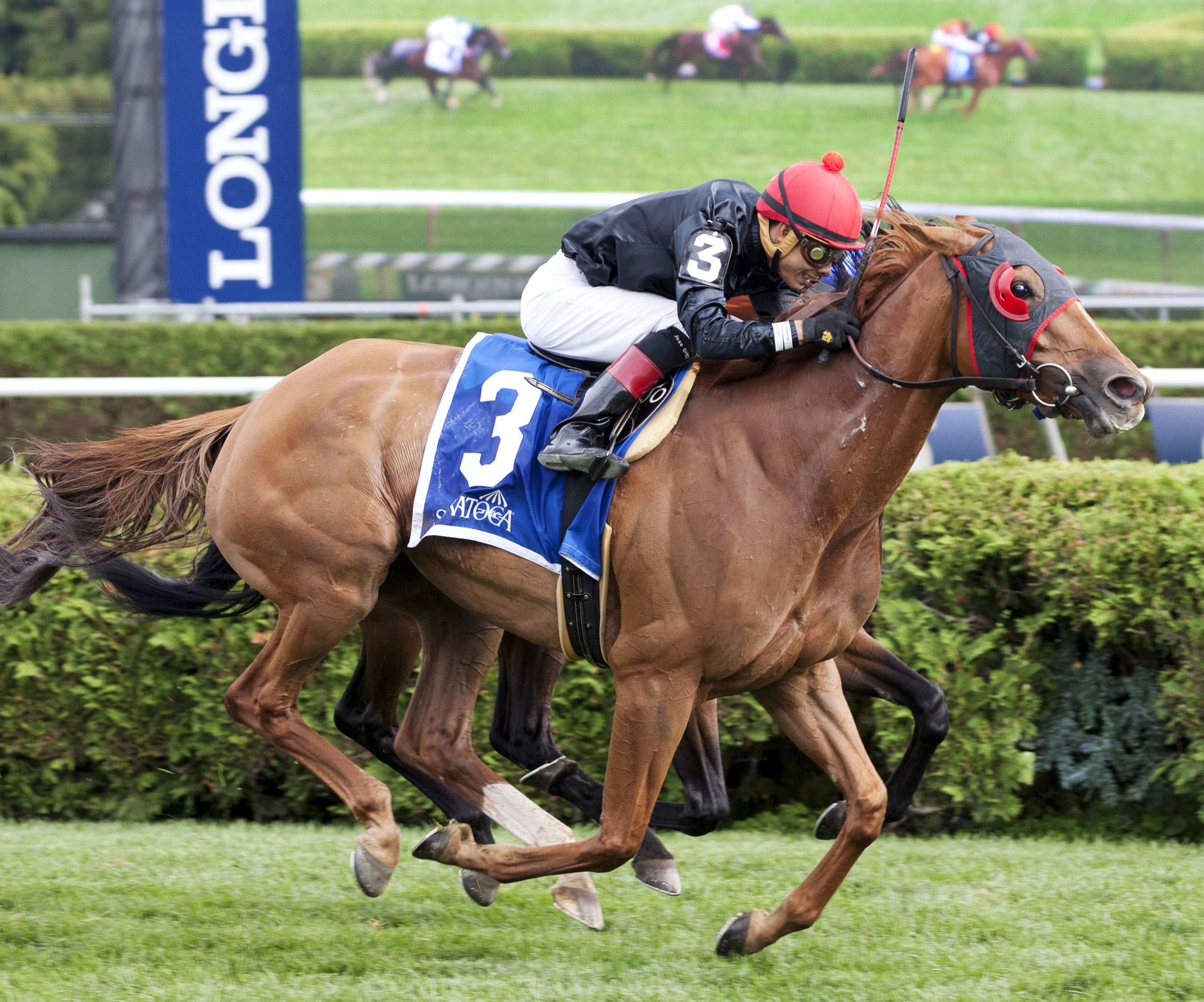 Abaco wins the Ballston Spa Stakes