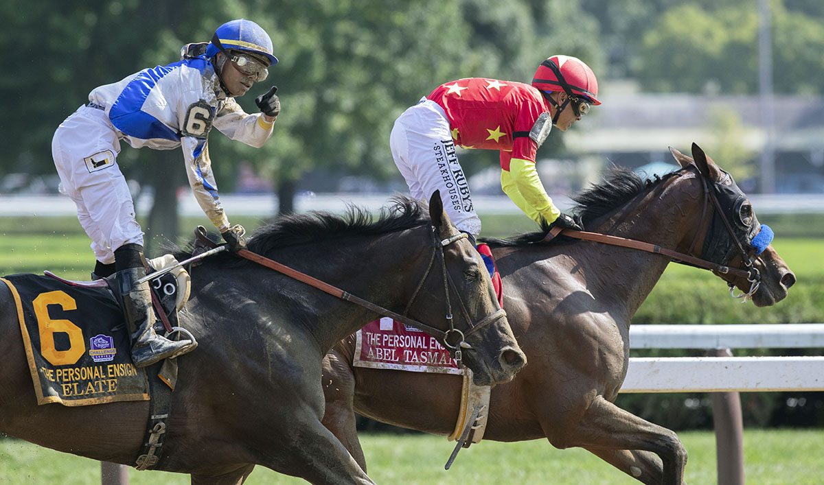 Abel Tasman beats Elate in the 2018 Personal Ensign