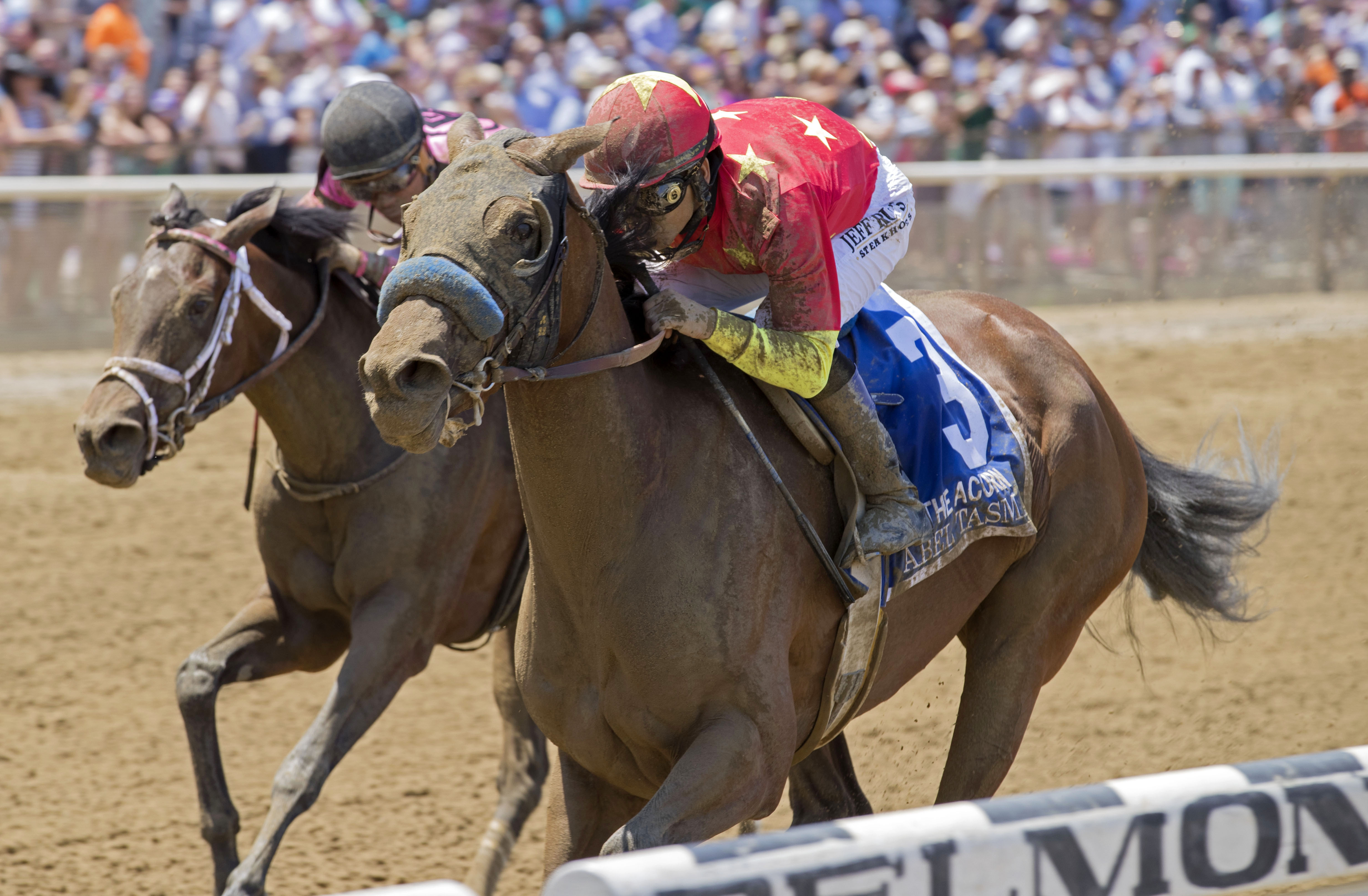 Abel Tasman beats Salty to win the Acorn Stakes