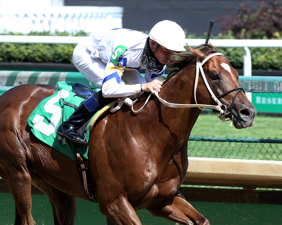 Absolutely Aiden wins a June 25 allowance at Churchill Downs