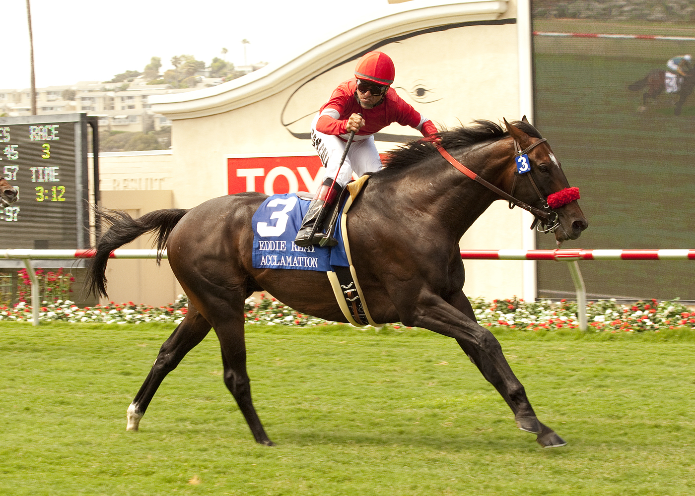 Del Mar notes: Acclamation breezes on turf for Pacific Classic