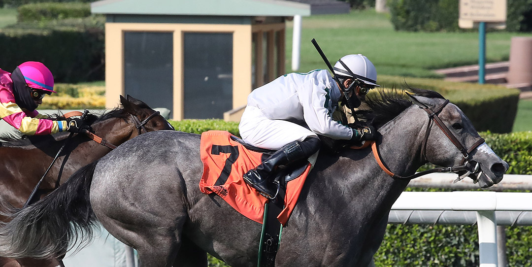 Acting Out wins a Sept. 27 maiden race at Santa Anita Park