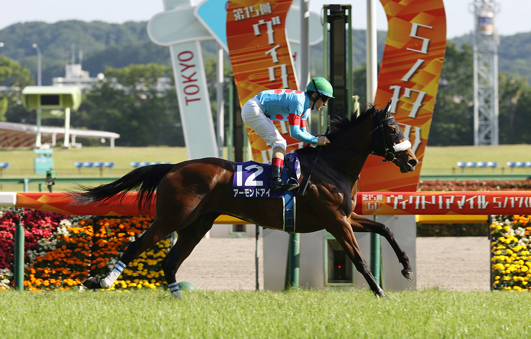 Almond Eye wins the 2020 Victoria Mile at Tokyo Racecourse