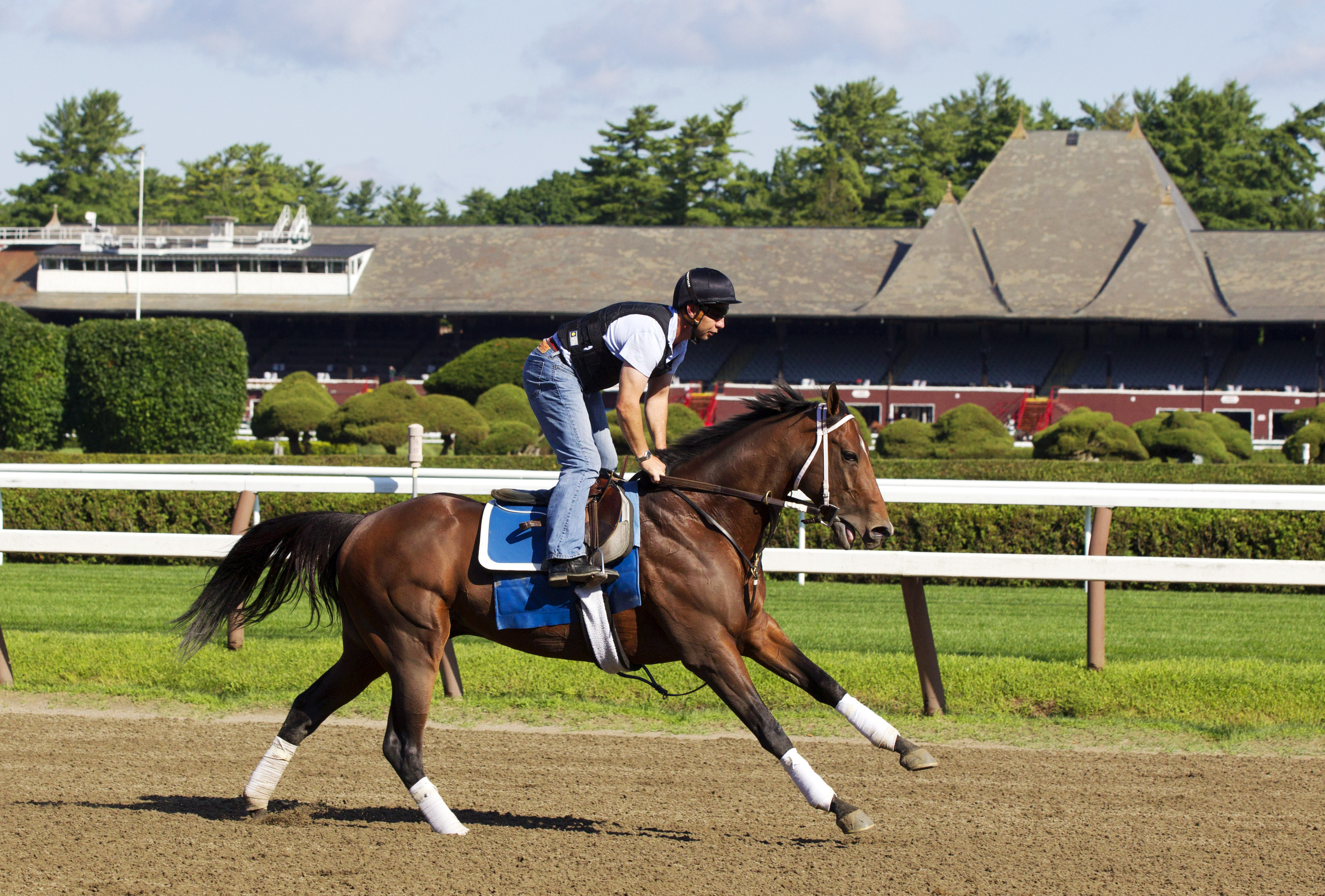 Alpha trains at Saratoga on July 17