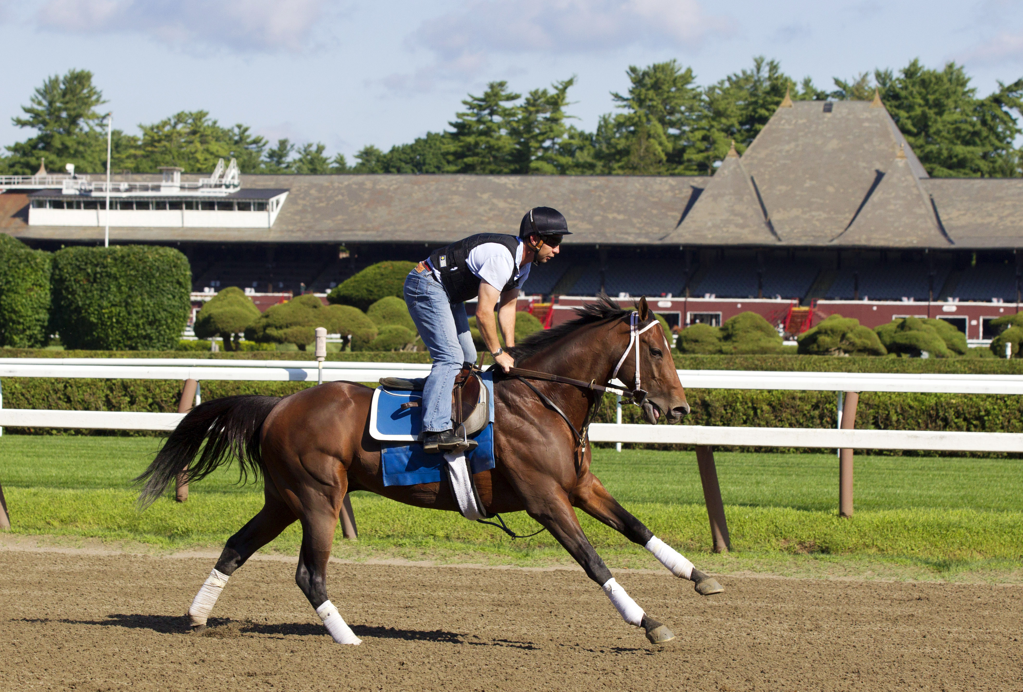 Alpha trains at Saratoga on July 17