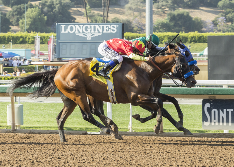 American Anthem wins the 2018 San Carlos Stakes