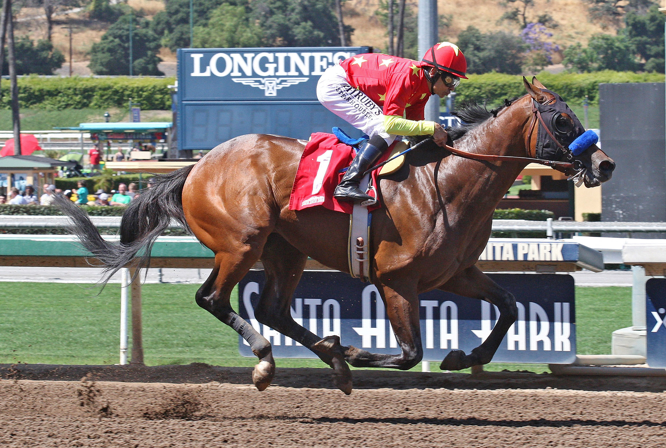 American Anthem wins the Lazaro Barrera Stakes