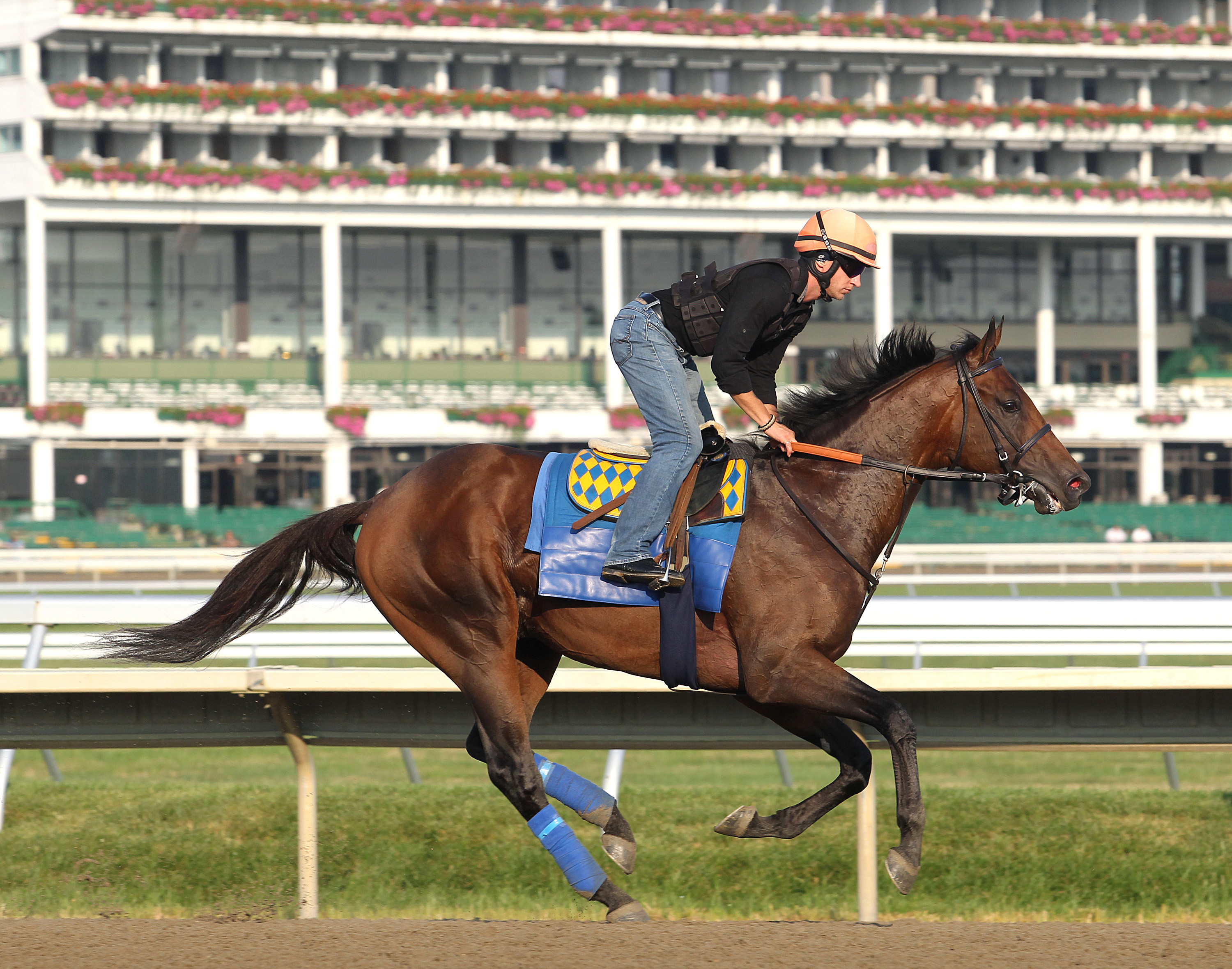 American Freedom trains at Monmouth on July 30