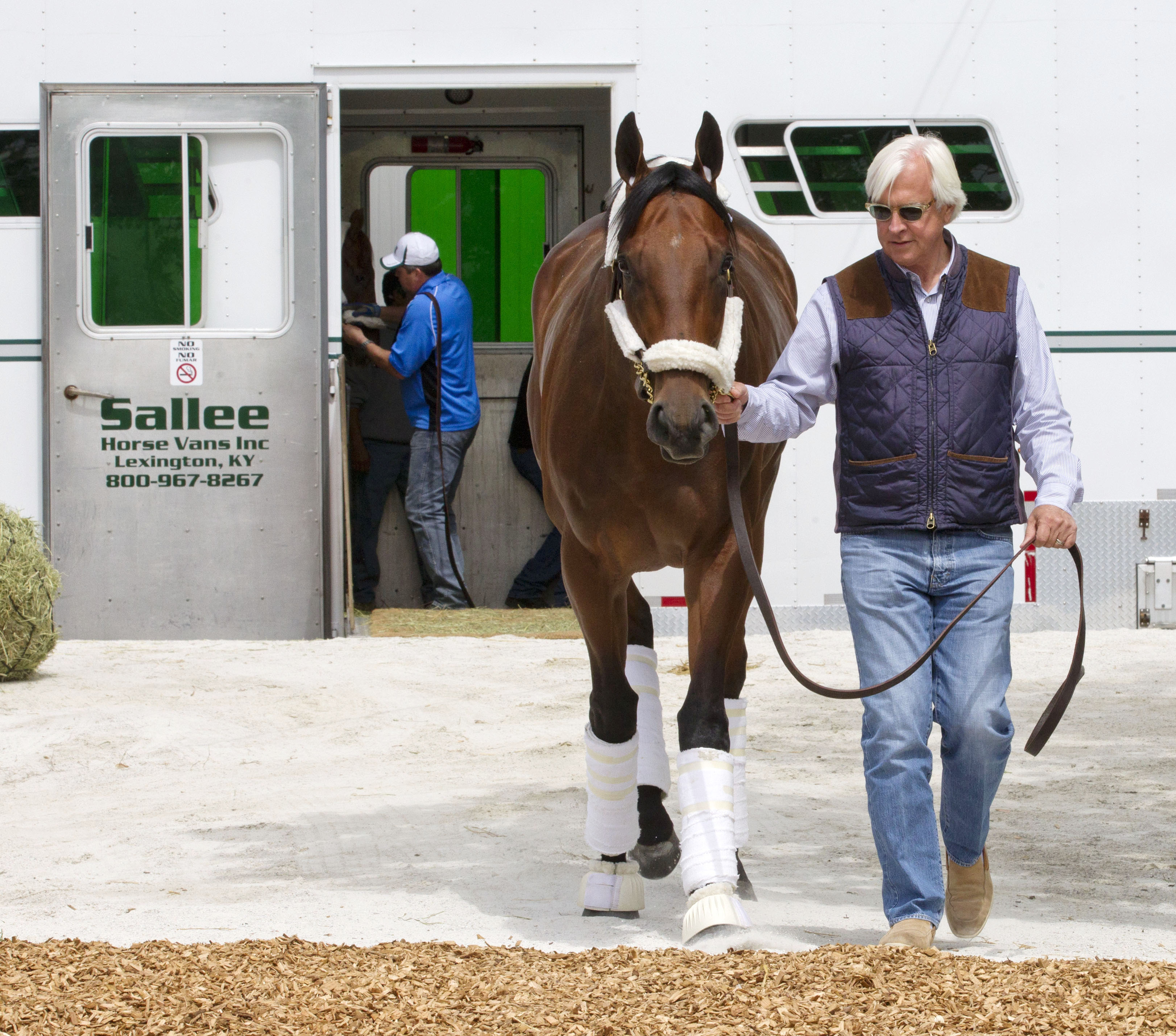 American Pharoah arrives at Pimlico
