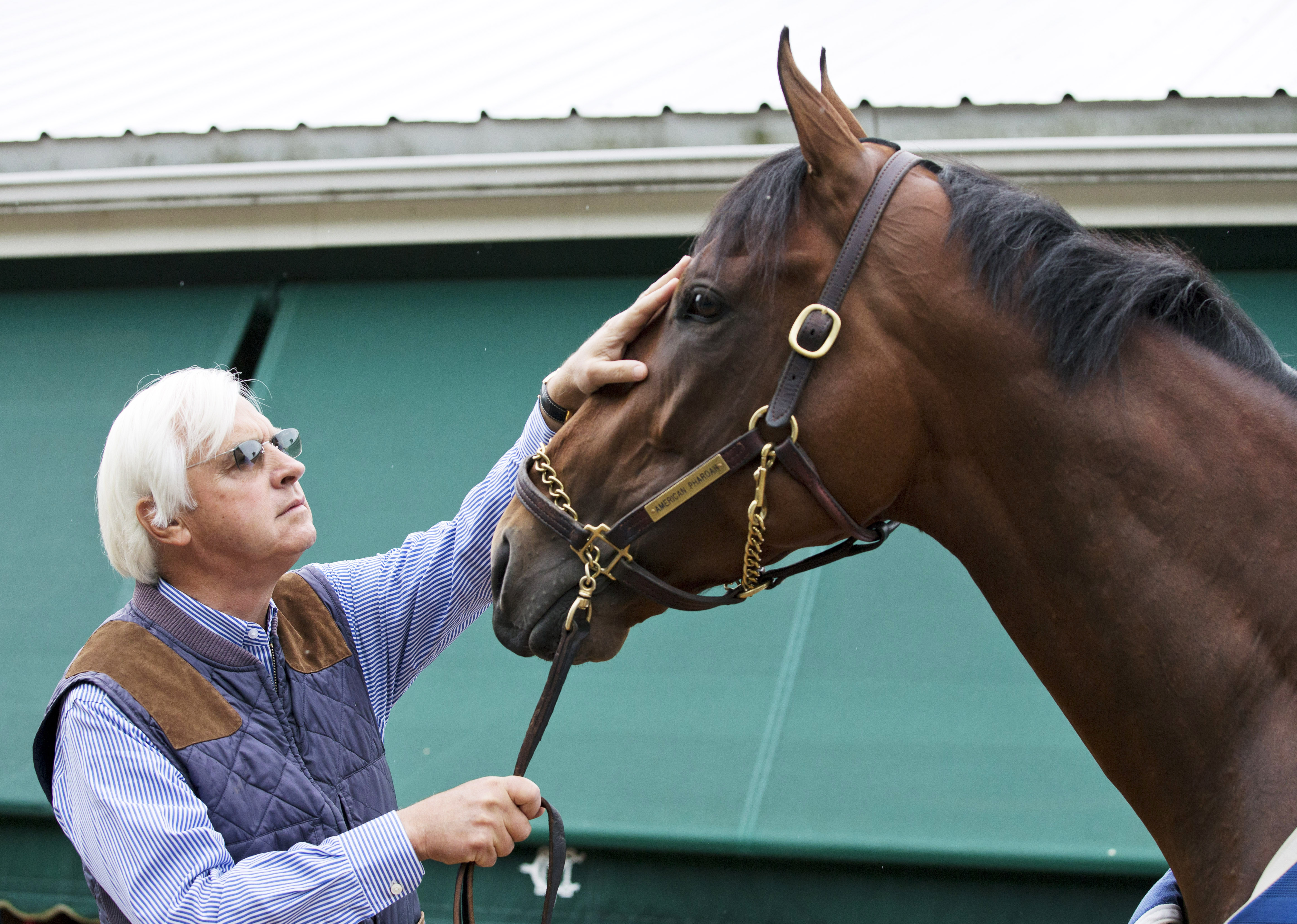 American Pharoah with trainer Bob Baffert