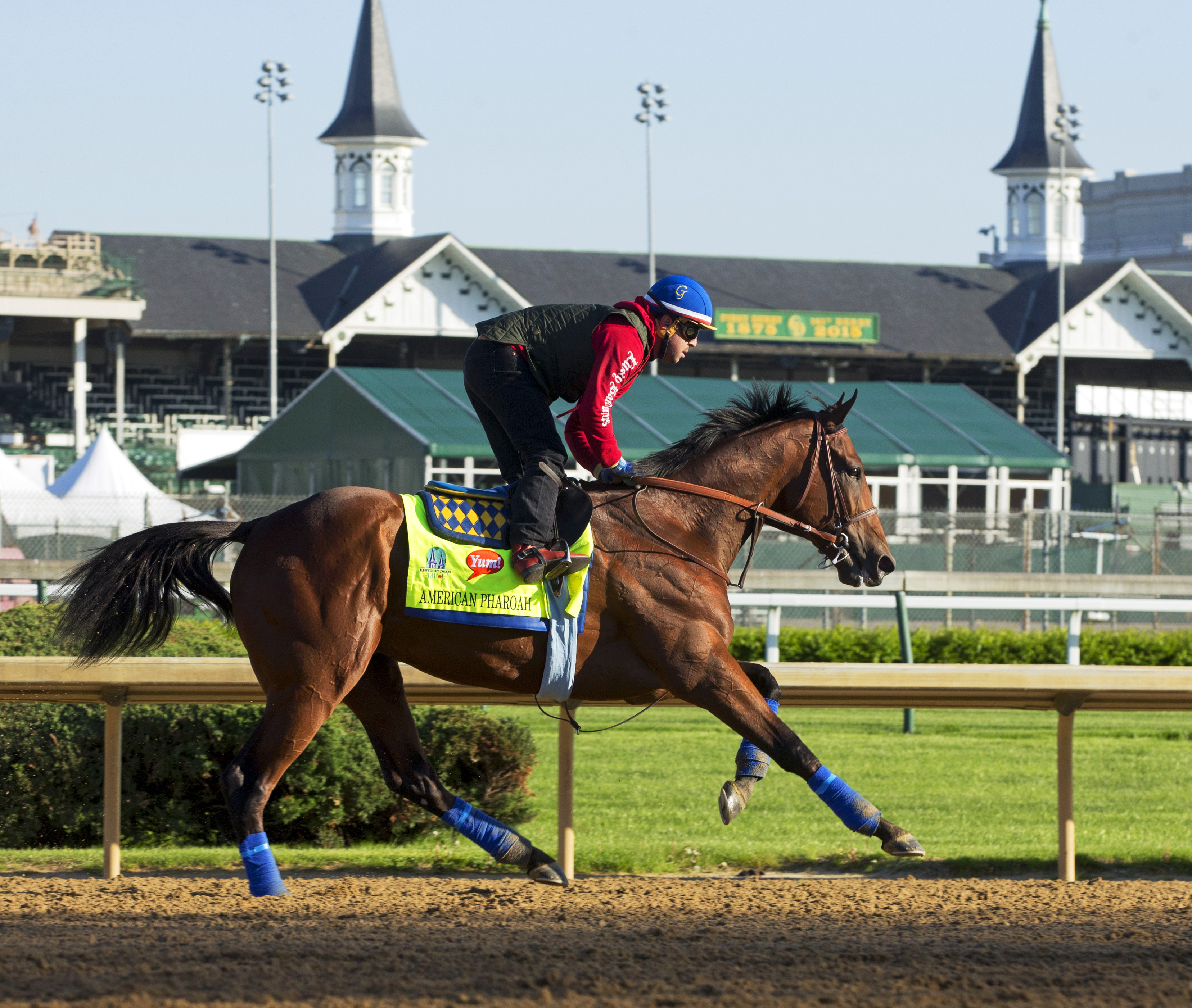 American Pharoah at Churchill Downs on April 23