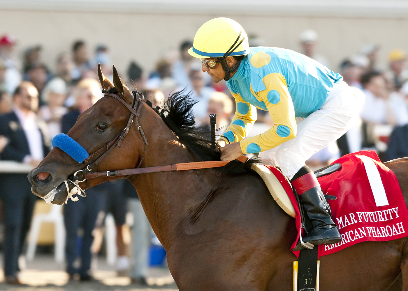 American Pharoah wins the Del Mar Futurity