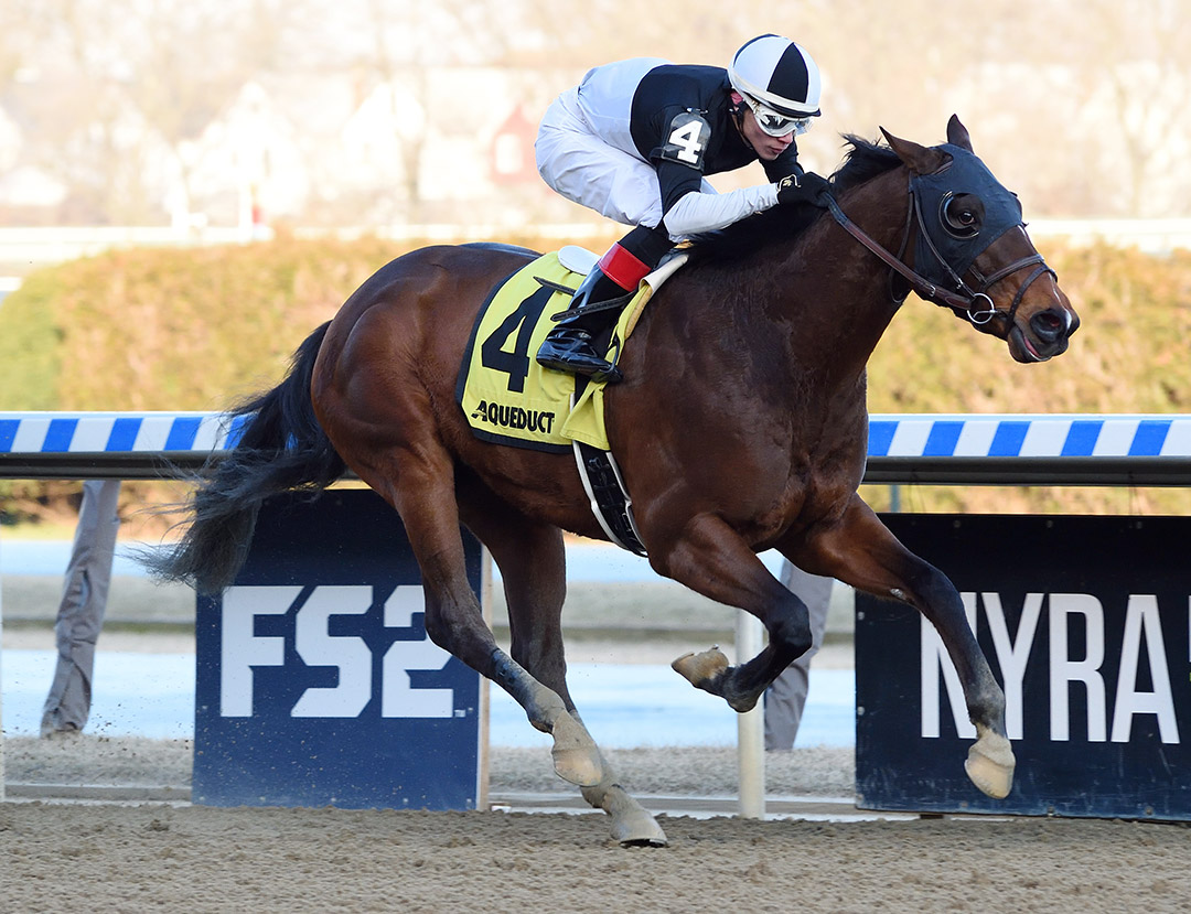 Amundson wins the 2020 Hollie Hughes Stakes at Aqueduct Racetrack