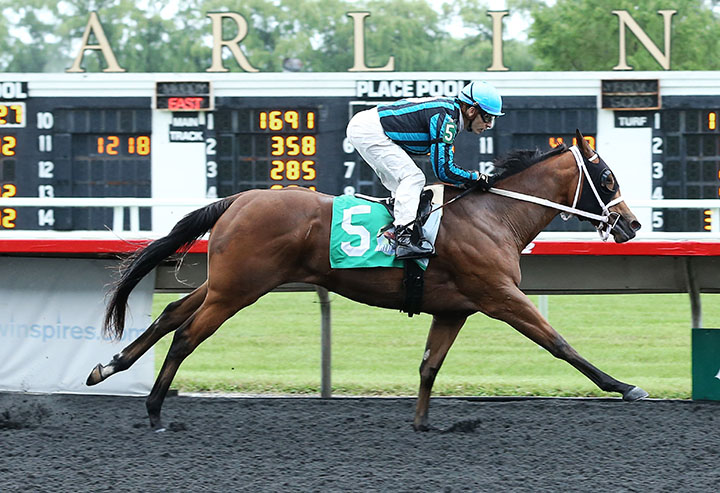 Angelcents wins a June 23 maiden race at Arlington Park