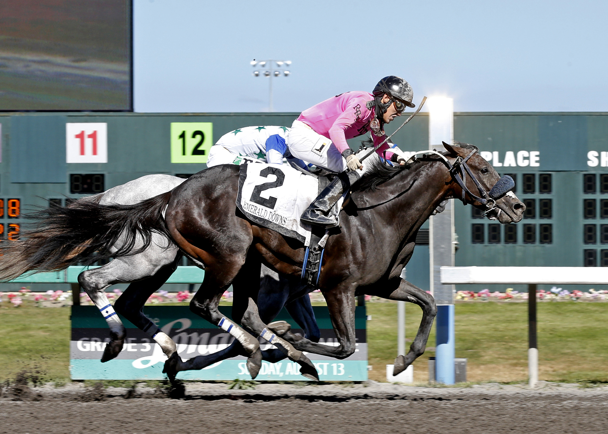 Aqua Frio wins the 2017 Seattle Slew Stakes