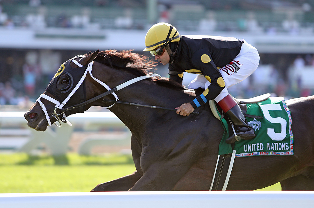 Aquaphobia wins the 2020 United Nations Stakes at Monmouth Park