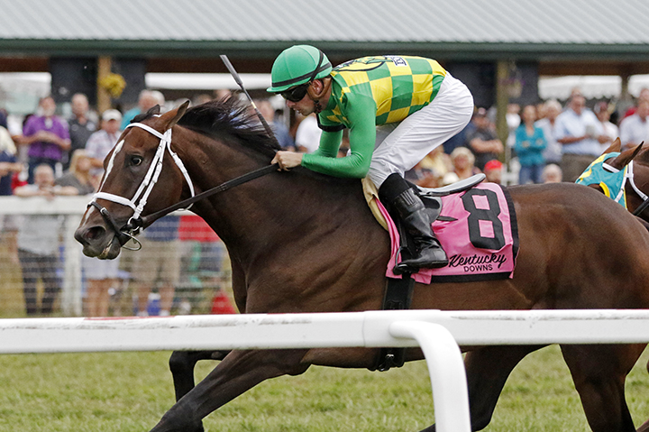 Arklow wins the 2018 Turf Cup at Kentucky Downs