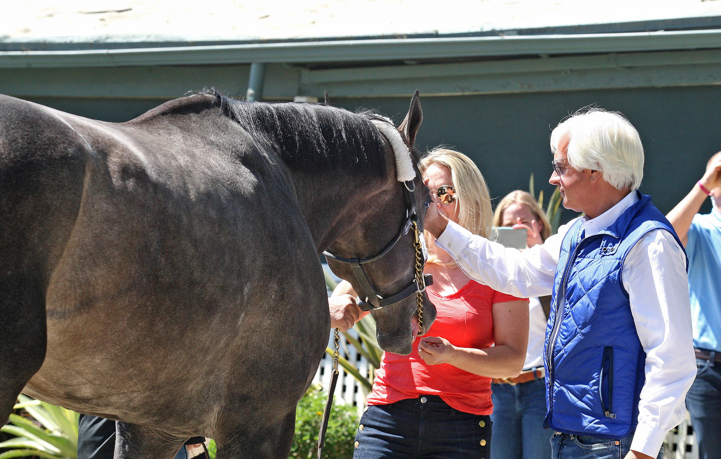 Arrogate with trainer Bob Baffert on April 1