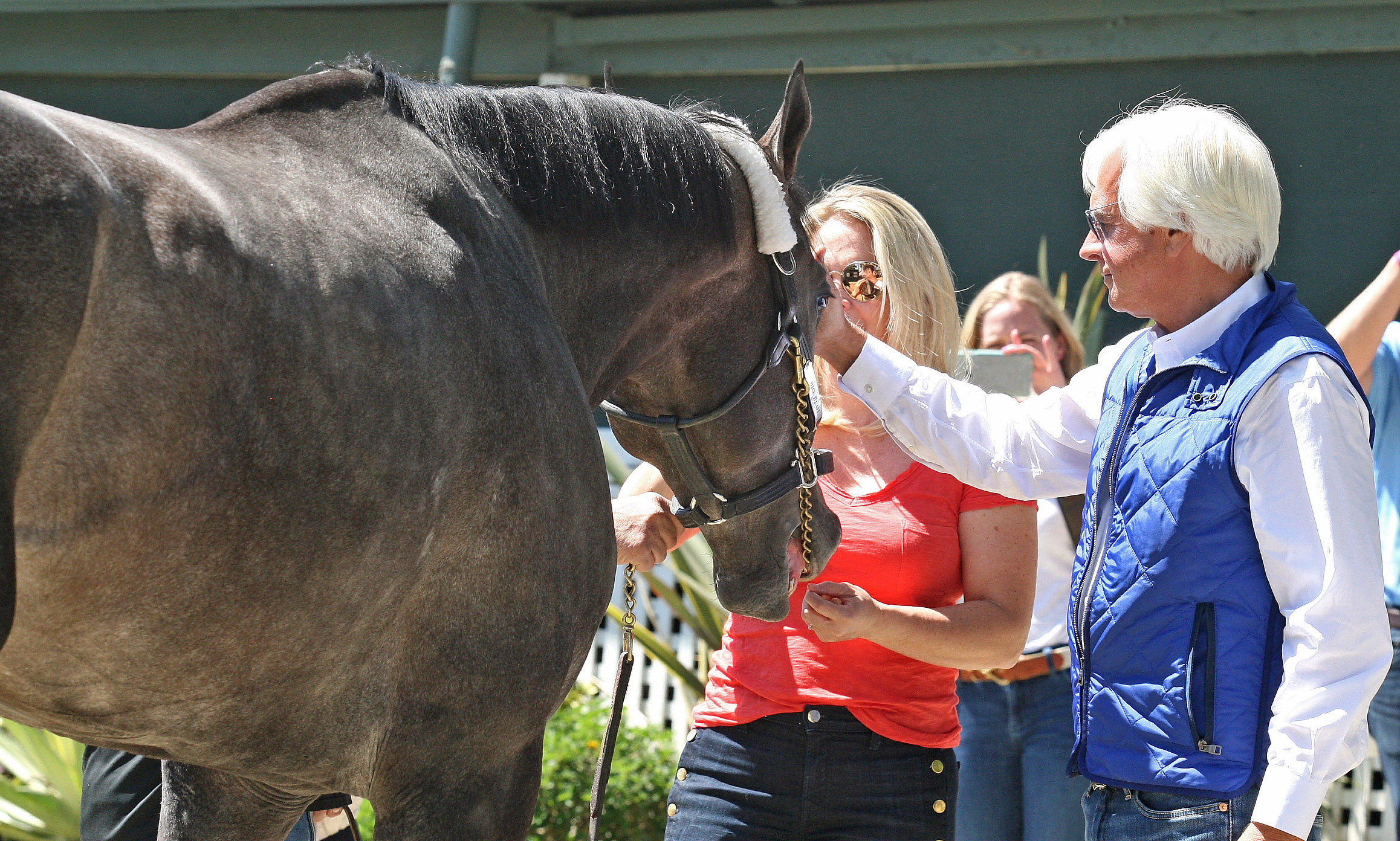 Arrogate and Bob Baffert in April 2017