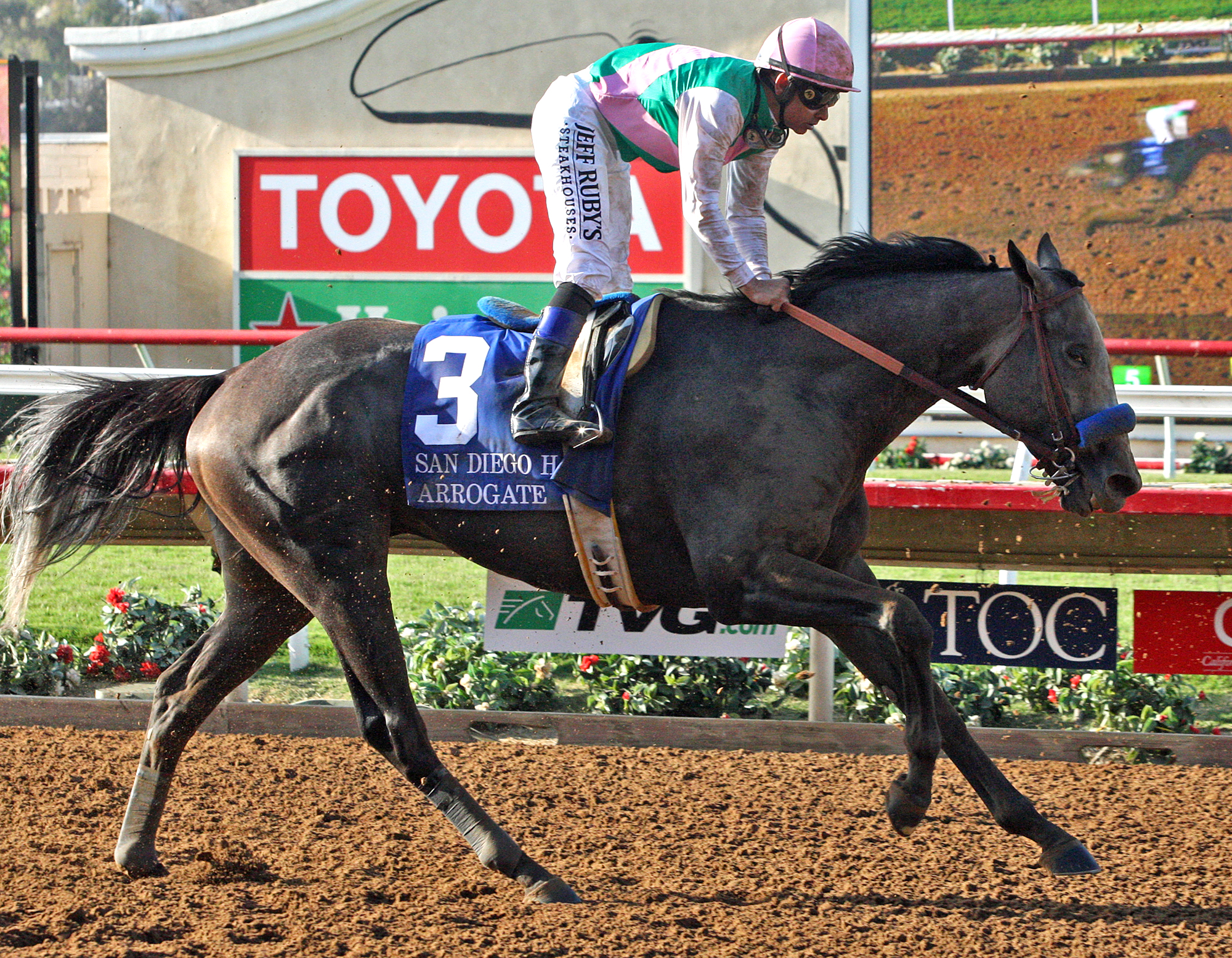 Arrogate finishes fourth in the 2017 San Diego Handicap