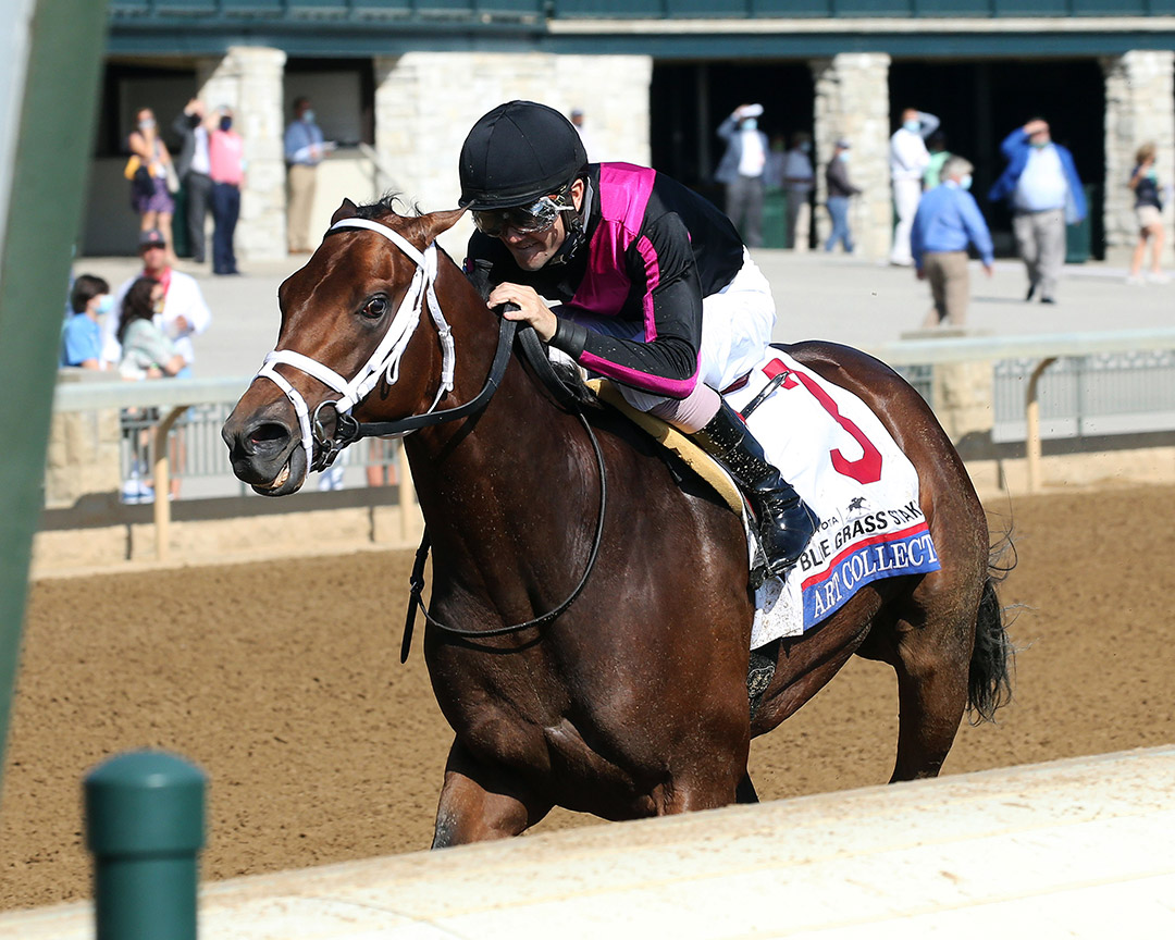 Art Collector wins the 2020 Blue Grass Stakes at Keeneland