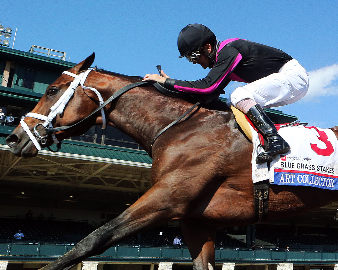 Art Collector wins the 2020 Blue Grass Stakes at Keeneland