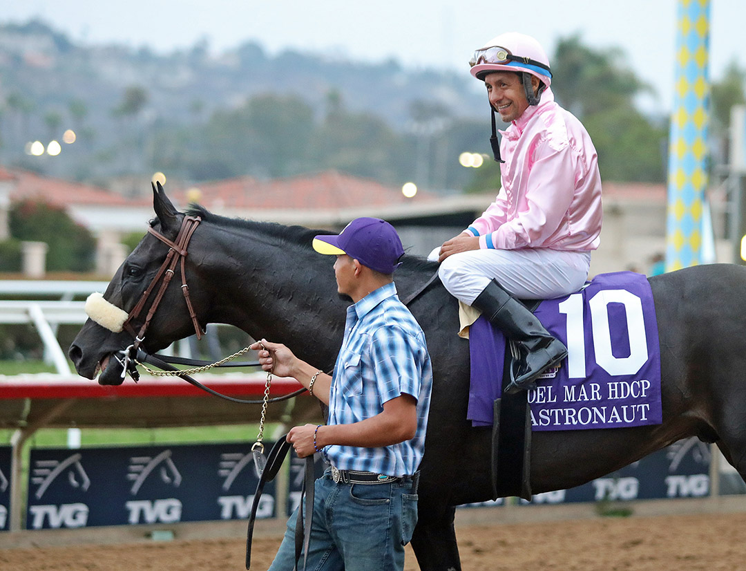 Astronaut after winning the 2021 Del Mar Handicap at Del Mar