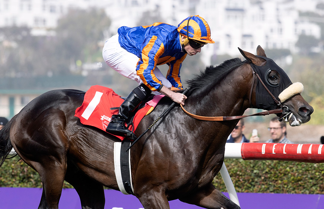 Astronomer wins the 2021 Qatar Golden Mile Stakes at Del Mar