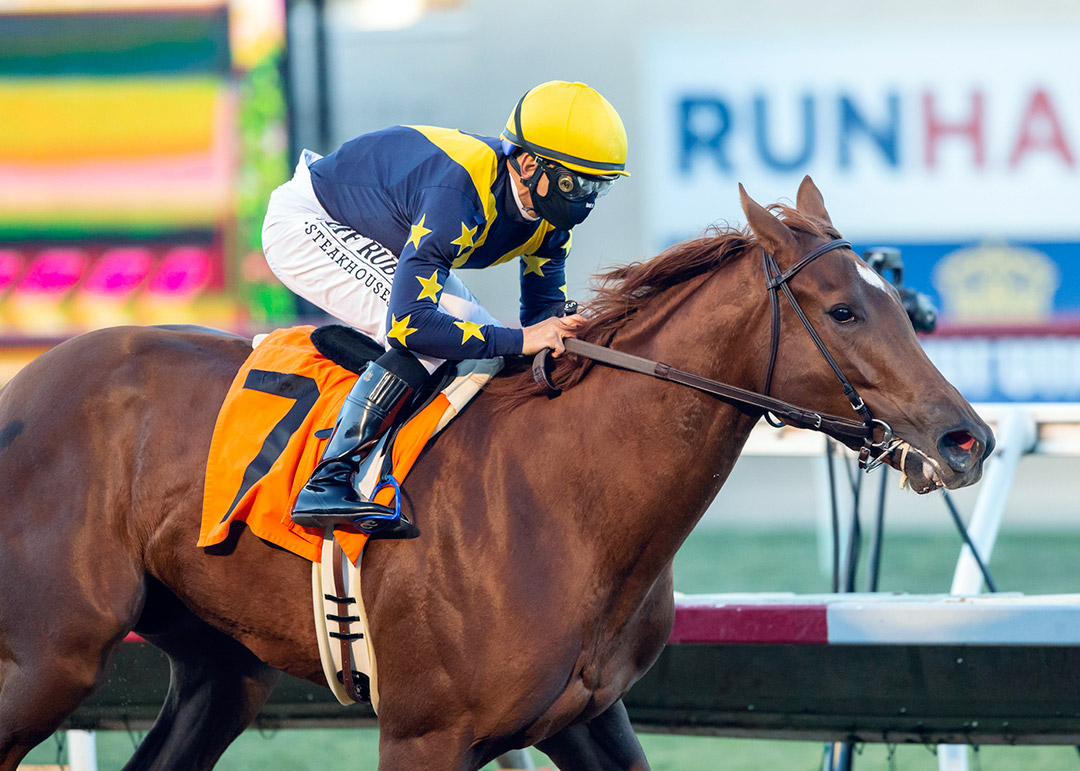Astute wins the 2020 Desi Arnaz Stakes at Del Mar