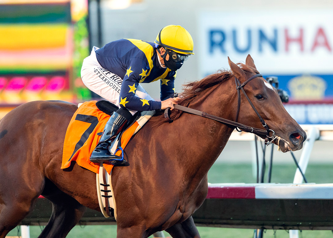 Astute wins the 2020 Desi Arnaz Stakes at Del Mar