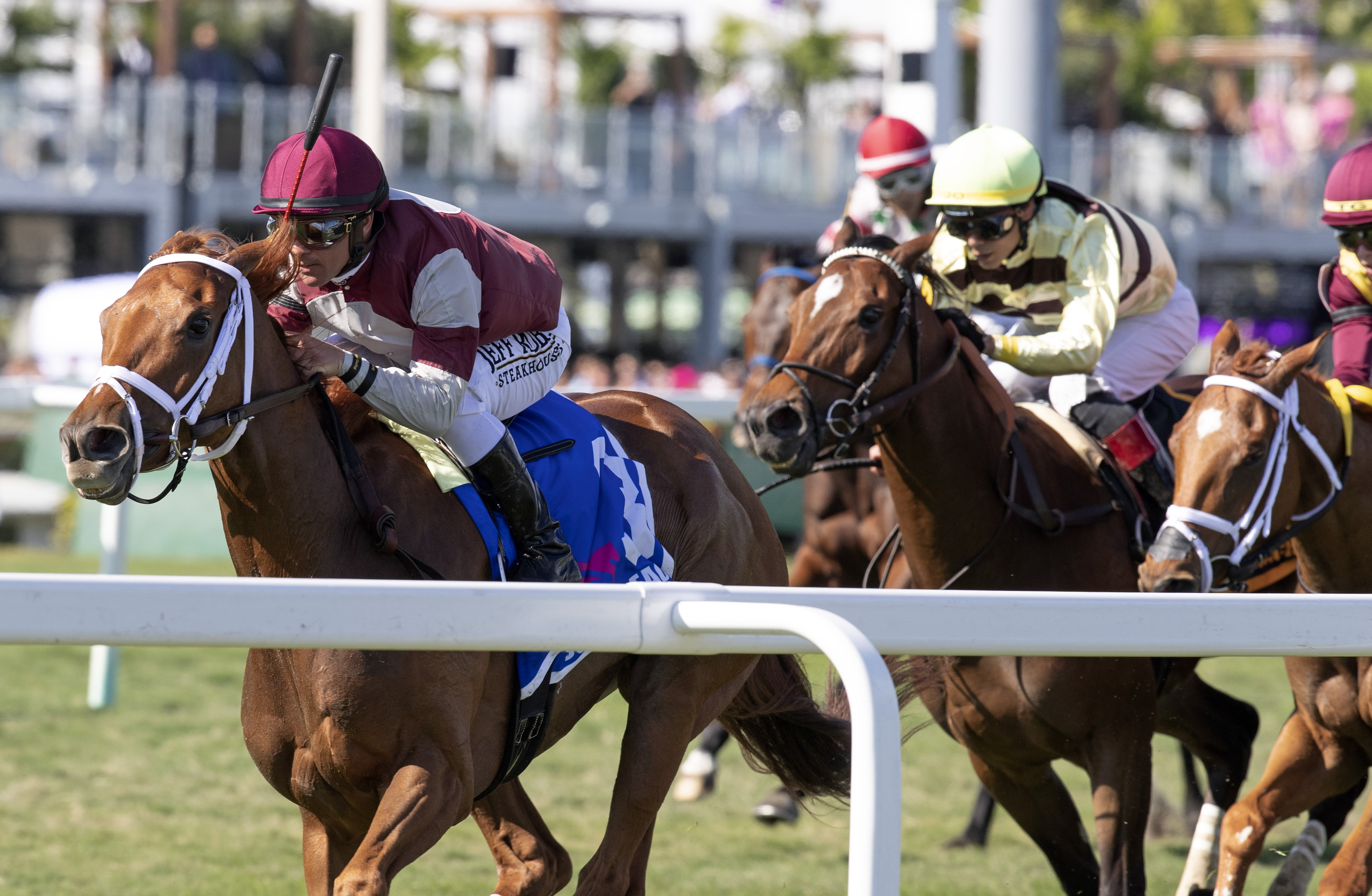 Atomic Blonde wins the South Beach Stakes under Javier Castellano 1-25-2020