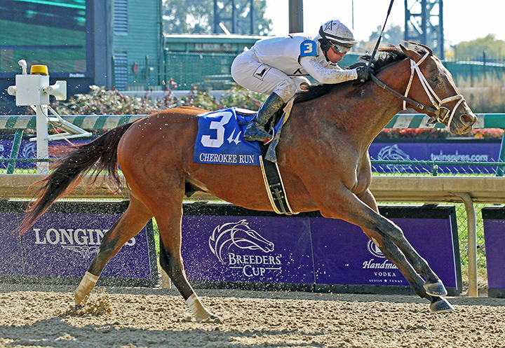 Audible wins the 2018 Cherokee Run Stakes