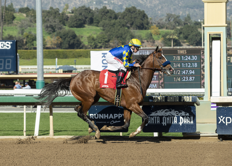 Authentic wins the 2020 Sham Stakes