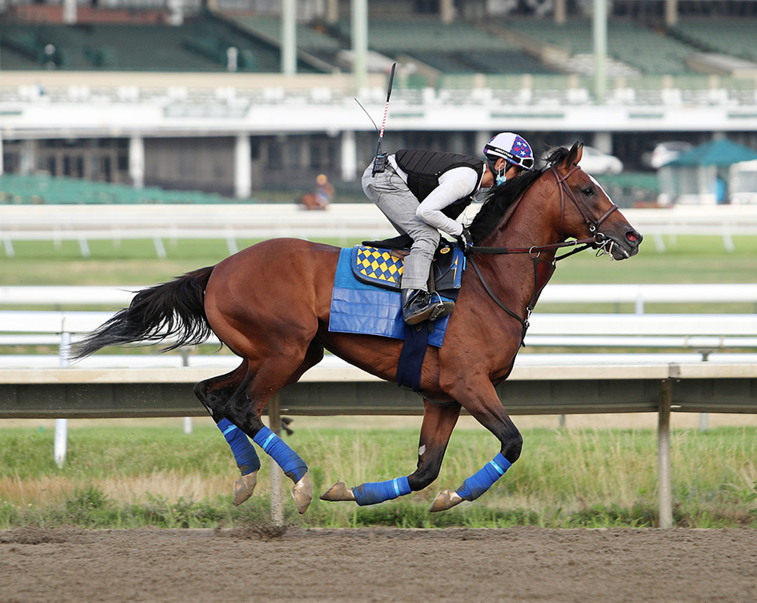 Authentic trains at Monmouth Park on July 15