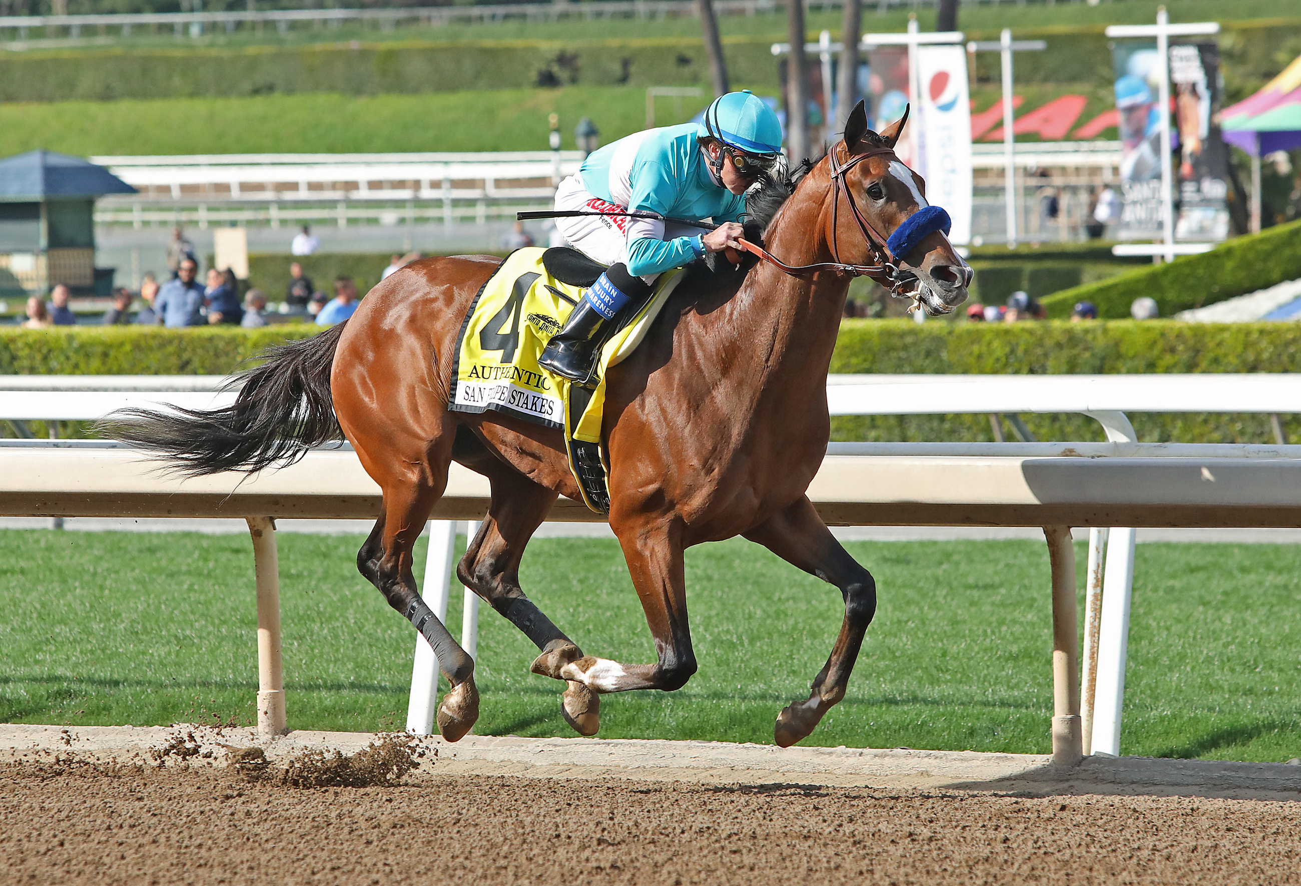 Authentic wins the 2020 San Felipe Stakes