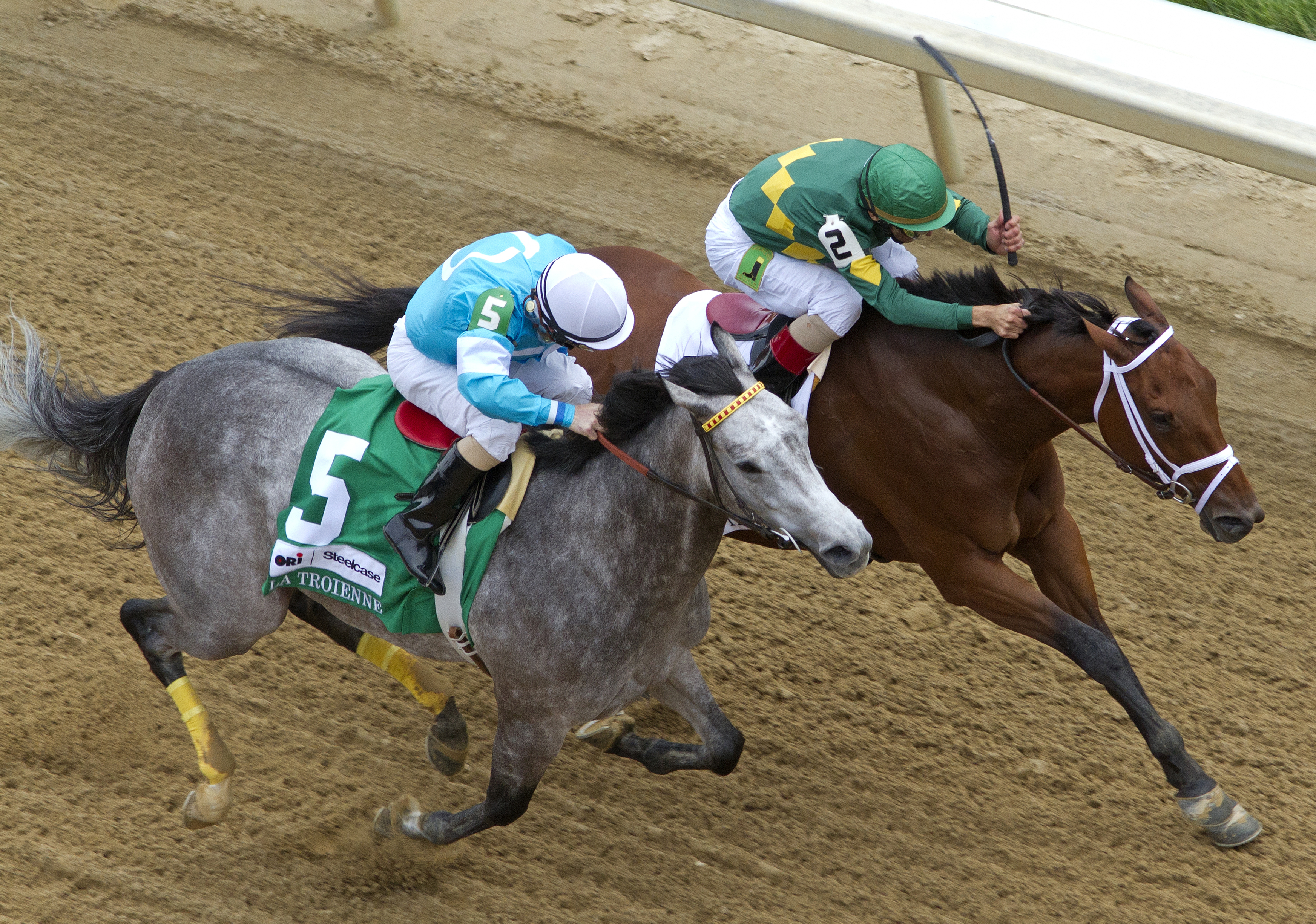 On Fire Baby loses to Authenticity in the La Troienne