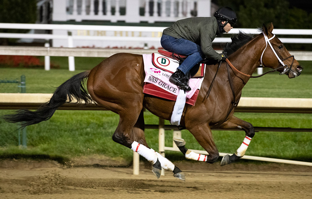 Ava's Grace trains at Churchill Downs on April 23