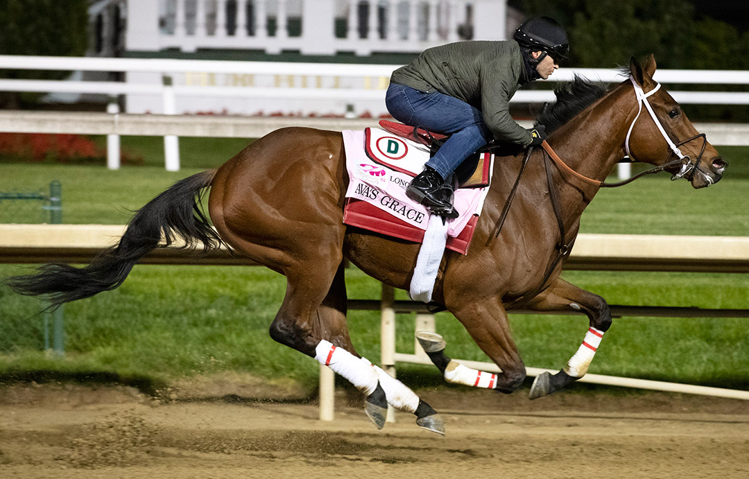 Ava's Grace trains at Churchill Downs on April 23
