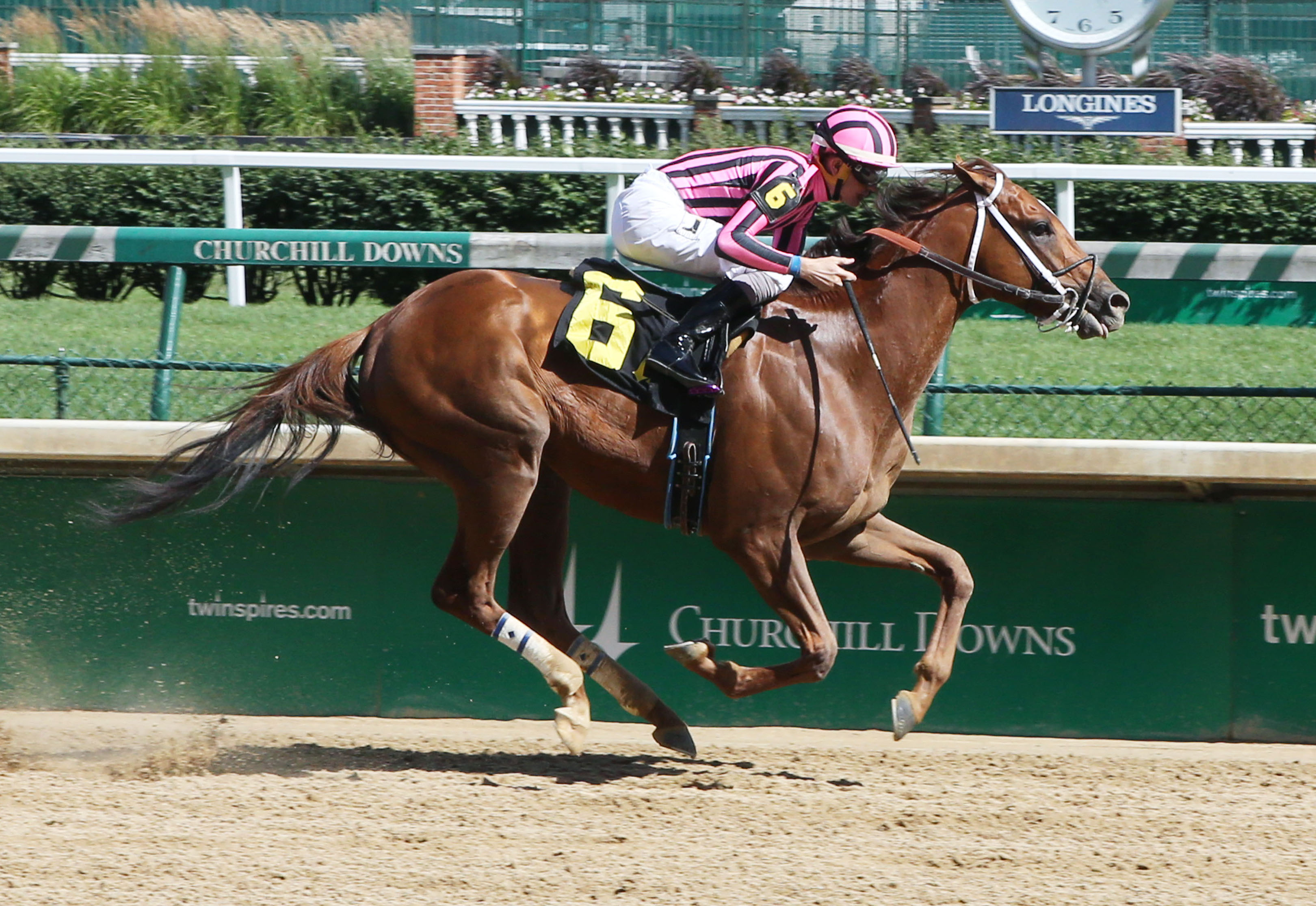 Awesome Saturday wins a June 25 allowance race at Churchill
