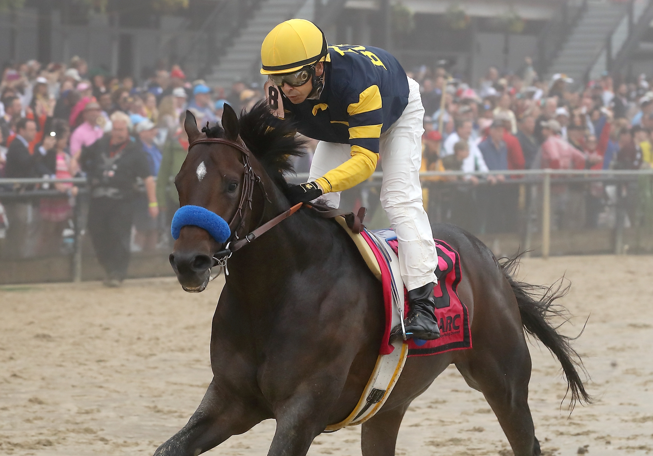 Ax Man wins the 2018 Sir Barton Stakes
