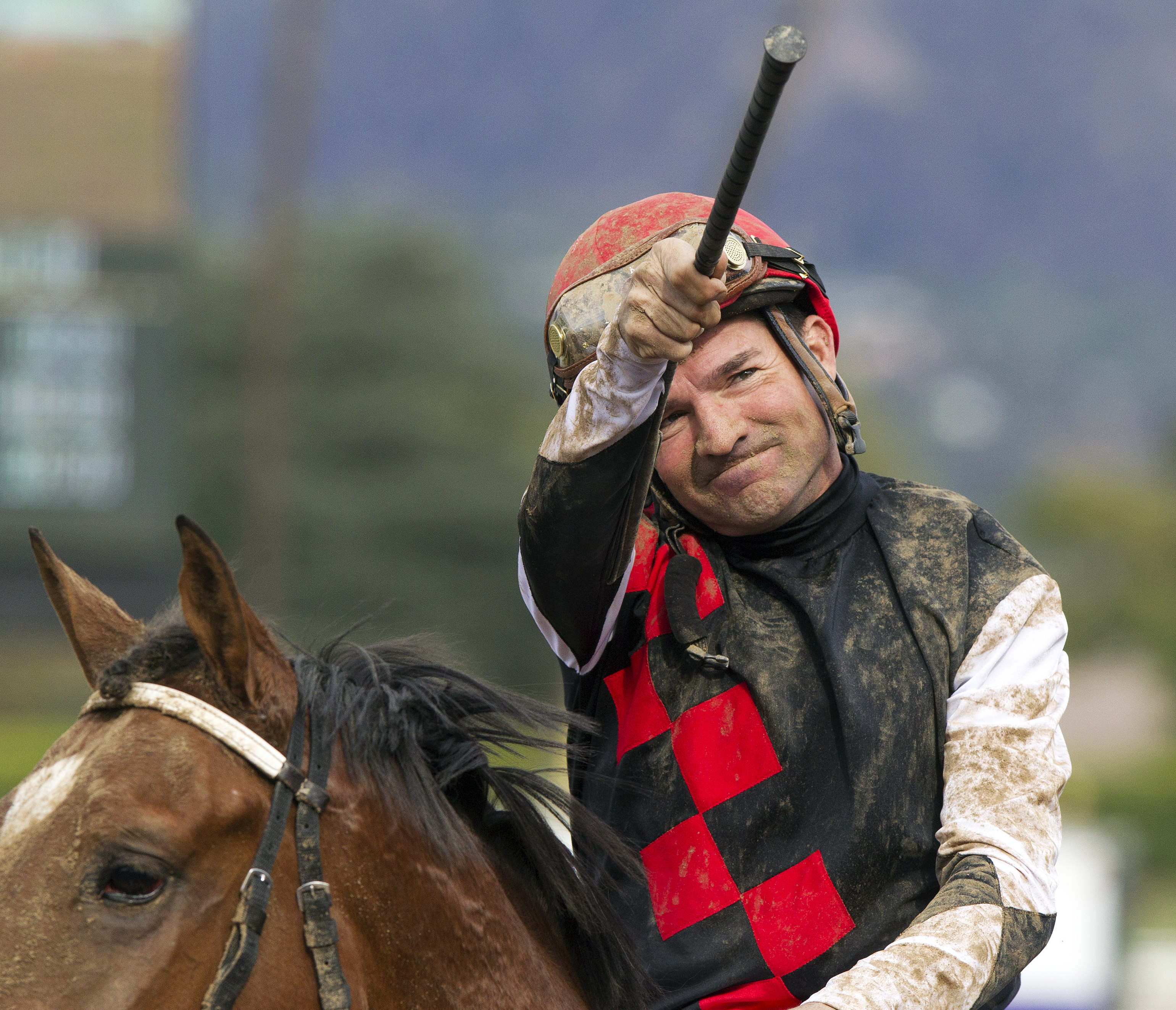 Kent Desormeaux after winning the BC Juvenile