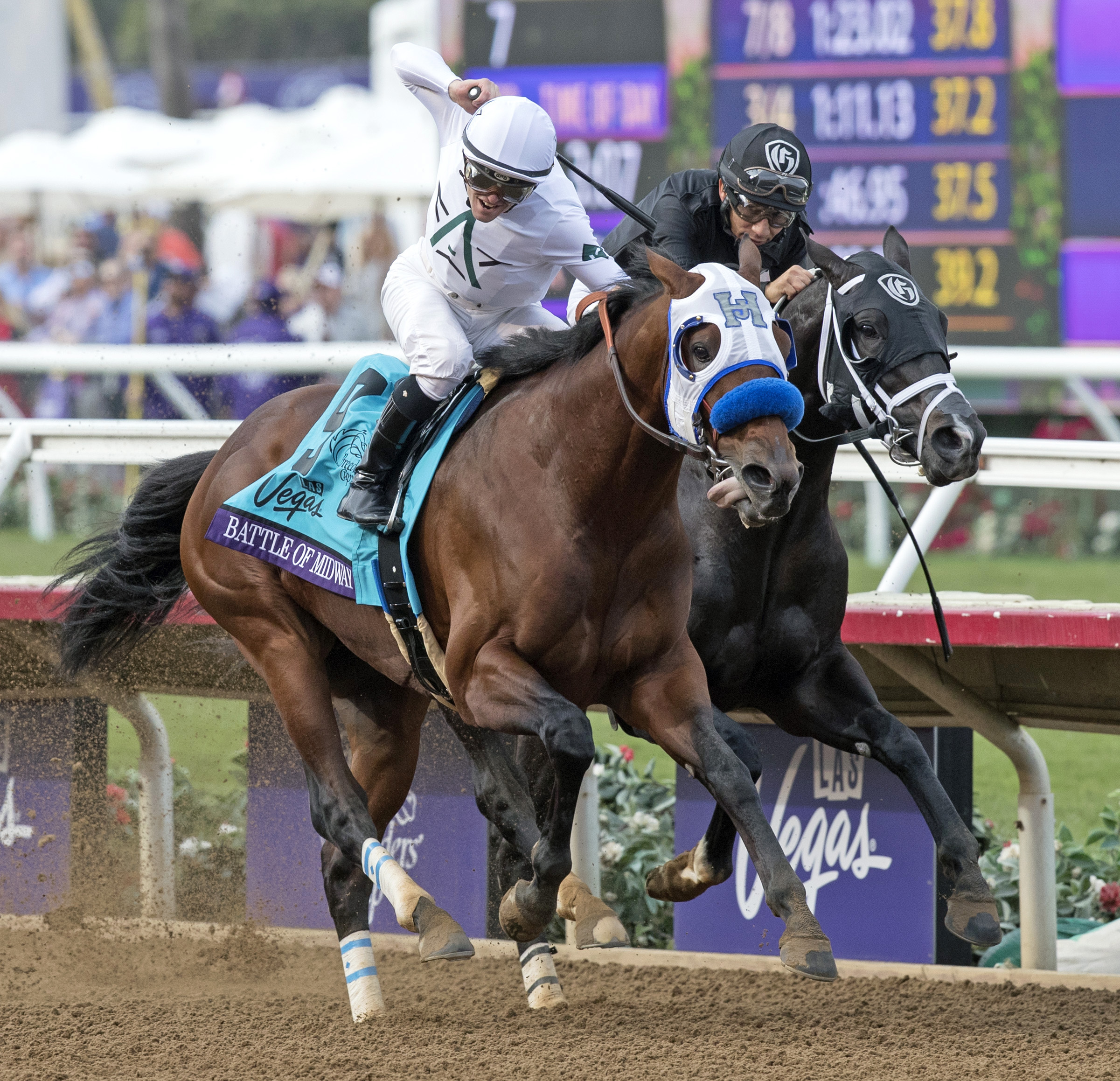 Battle of Midway wins the 2017 Breeders Cup Dirt Mile